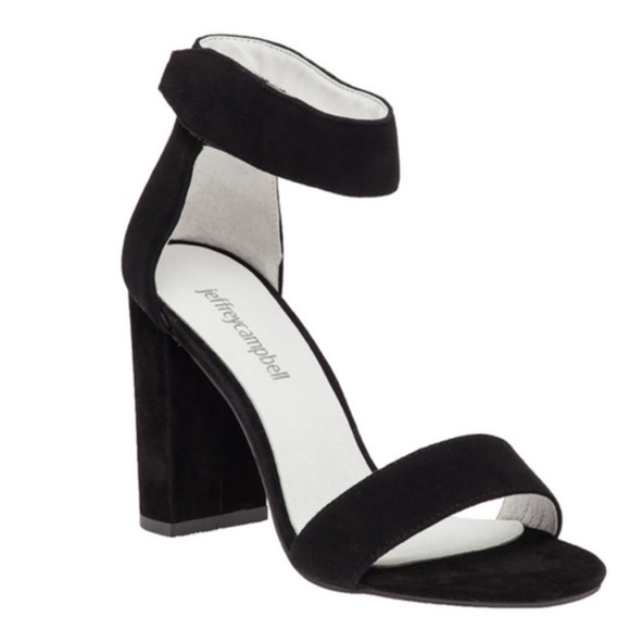 Jeffrey Campbell Lindsay Block Heel Ankle Strap Heeled Sandals Pumps Size 10 - Picture 9 of 12